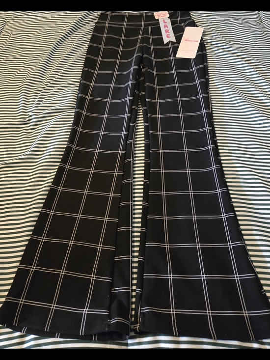 angel cult Pants - Black Windowpane Flare Pants